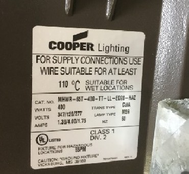 Cooper Lighting/RITE-LITE Jackson Power/ Ingersoll Rand Inventories